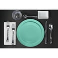thumbnail image 6 of Crown Display Light Green Fancy Plastic Plates Combo Set - 60 Count, 6 of 7