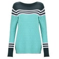 thumbnail image 5 of XIYON Sweaters for Women Striped Color Block Knit Sweater Elegant Fall Winter Long Sleeve Crewneck Top for Office Wear, 5 of 9