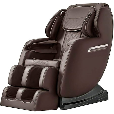 Massage Chair, Zero Gravity, Full Body Shiatsu Massage with Heat Back, Foot Roller, Bluetooth Speaker,Brown
