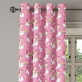 thumbnail image 2 of Ambesonne Cartoon Grommet Curtain, Unicorns on Clouds, 50" x 120", Pink Yellow White, 2 of 6