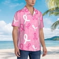 thumbnail image 3 of Fotbe Breast Cancer Awareness (3) Camisa Hawaiana para Hombre Unisex – Camisa Casual de Verano con Botones de Manga Corta de Algodón y Lino,3X-Large, 3 of 7