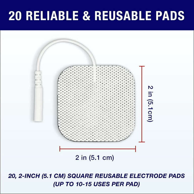 LotFancy 10 Pcs TENS Unit Replacement Pads for Omron Large Long Life Pads,  Snap Electrode Pads 