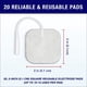 thumbnail image 3 of Almohadillas de repuesto de 2 x 2 pulgadas, reutilizables, de primera calidad, no irritantes, 3 of 8