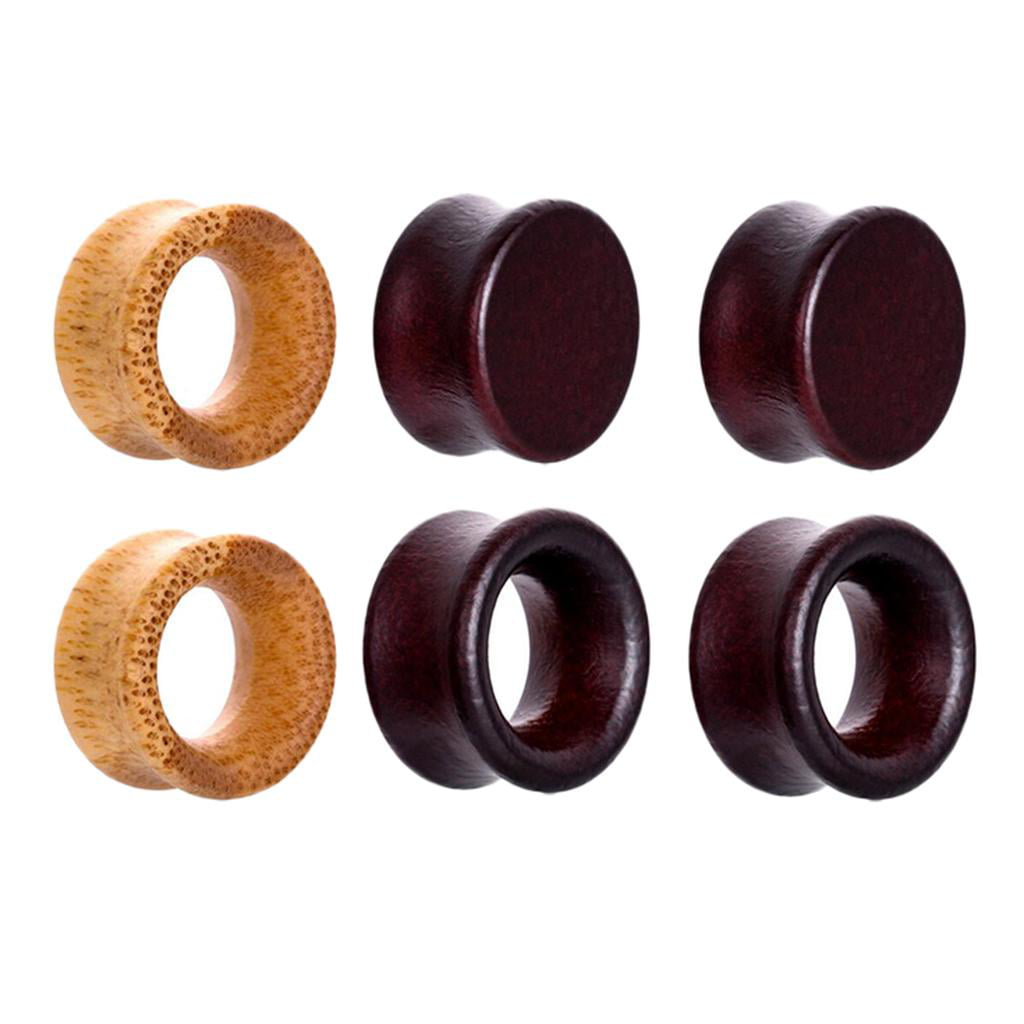 20MM WOOD EAR TUNNEL PLUG SADDLE STRETCHER WOODEN DOUBLE FLARED PLUGS NEW 8MM