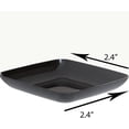thumbnail image 2 of Crown Display Plastic Mini Square Dessert/Appetizer Plates 2.5 Inch. x 2.5 Inch. (Black) - 100 Ct, 2 of 8