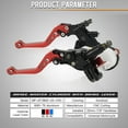 thumbnail image 3 of Universal 7/8-inch Motorcycle Brake Clutch Lever Assembly with Hydraulic Master Cylinder Reservoir - Aluminum CNC Machined, Anodized Finish, Available in Red/Black/Blue - 652g Package, 27x8.8x9.8cm, 3 of 5