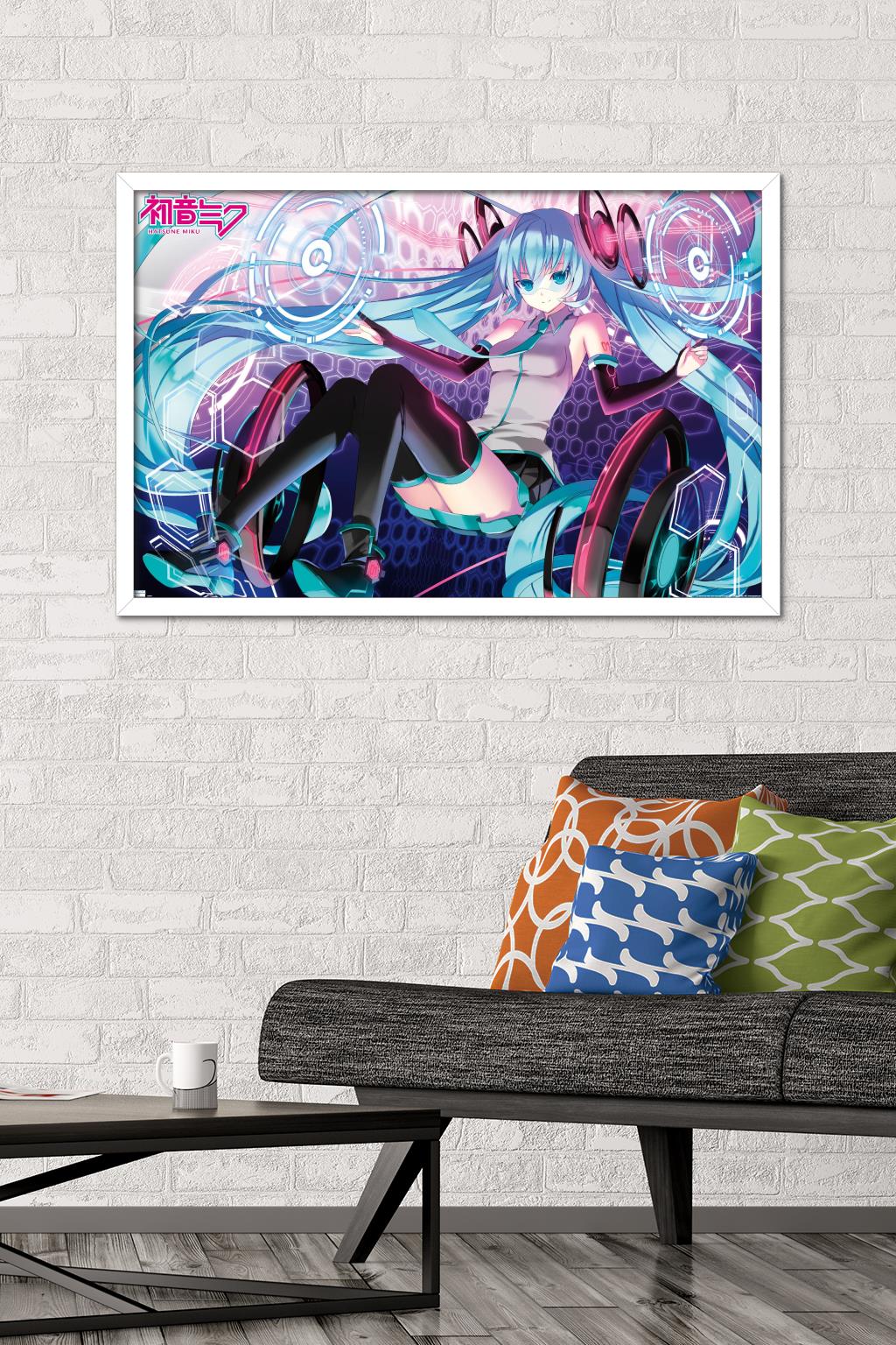 Hatsune Miku - Electronic Wall Poster, 22.375" x 34", Framed