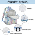 thumbnail image 4 of Rainbow Princess Flower Pattern Backpack for School,Cute School Bag,Schoolbag with Adjustable Shoulder Straps & Padded Back,15.25"x11.5"x5.25", 4 of 5