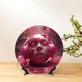 thumbnail image 6 of Honeii Surreal Pink Headphones Print Elegant Bone China Decorative Plate, Porcelain Plate,Art Crafts,Ceramic Ornaments for Home Office Wall Decor-8in, 6 of 6
