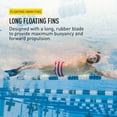 thumbnail image 3 of FINIS Long Floating Fins - Swimming Fins for Men, Women, and Kids - Swim Flippers to Improve Body Alignment - Swim Fins for Swimming Accessories - Adult M (Male 5-7/Female 6-8), Red/Blue, 3 of 7