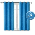 thumbnail image 1 of Xihbxyly Ofertas especiales solo hoy en Prime 2 cortinas de tela con diseño estrellas azules 100 x 115 cm para ventana, dormitorio, balcón, estudio, 1 of 7