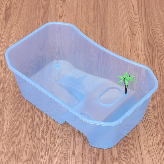 Niceauty High Grade PP Plastic Turtle Tank with Spacious Water Area and Drying Platform