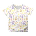 thumbnail image 4 of Unisex Kids Easter T Shirt Boy Girl Fashion Print Round Neck Loose Short Sleeve Casual Top Soft White 6 Years-7 Years, 4 of 4