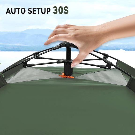 1/2 Person Tent: Lightweight Portable Pop Up Tent for Camping, Hiking, Mountaineering, or Beach - Waterproof & Windproof