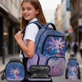 thumbnail image 2 of Bulopur 17 Inch 4 Piece Backpack Set Starry Sky Axolotl Print School Bag with Lunch Box, Water Bottle Holder and Pencil Case for School, 2 of 7