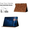thumbnail image 3 of for Amazon Kindle Paperwhite (11th Generation) 2021 Folio Flip Case, Embossed PU Leather Case with Smart Auto Wake / Sleep & Adjustable Stand (3 Anti-Slip Strips) with Card Slots, Brown, 3 of 5