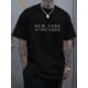 thumbnail image 1 of NEW YORK Letter Print Men's New Round Crew Neck Short Sleeve Tee, Fashion T-Shirt, Comfy Breathable Casual Sports Top For Spring Summer Holiday Leisure Vacation, 1 of 6