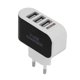 thumbnail image 1 of 3USB EU Plug LED Cargador de teléfono móvil Cargador de viaje de cabezales múltiples (2A) (Negro), 1 of 8