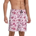 thumbnail image 2 of Sikiie Flower Butterfly Mens Pajama Shorts, Lightweight Lounge Pant with Pockets Soft Sleep Pj Shorts for MenSmall, 2 of 6