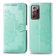 thumbnail image 2 of Galaxy Note 20 Ultra Case, Alltyech PU Leather Mandala Embossed Folding Stand Anti-scratch Folio Flip Credit Cards Slots Wallet Case Cover For Samsung Galaxy Note 20 Ultra, Green, 2 of 10