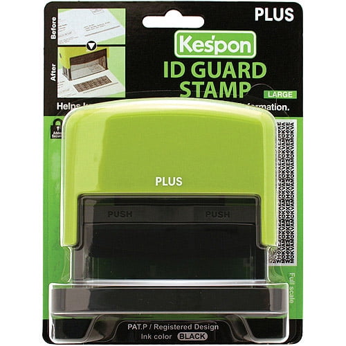 Kes'pon Small ID Guard Stamp 1.5"X.5"-Green 37-253 