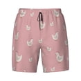 thumbnail image 4 of Lsque Mens Swim Trunks Funny Chicken Pattern - Bathing Suit Compression Liner - Beach Swim Shorts Swimwear - (S-3XL) - Stretch Quick Dry -3X-Large, 4 of 9