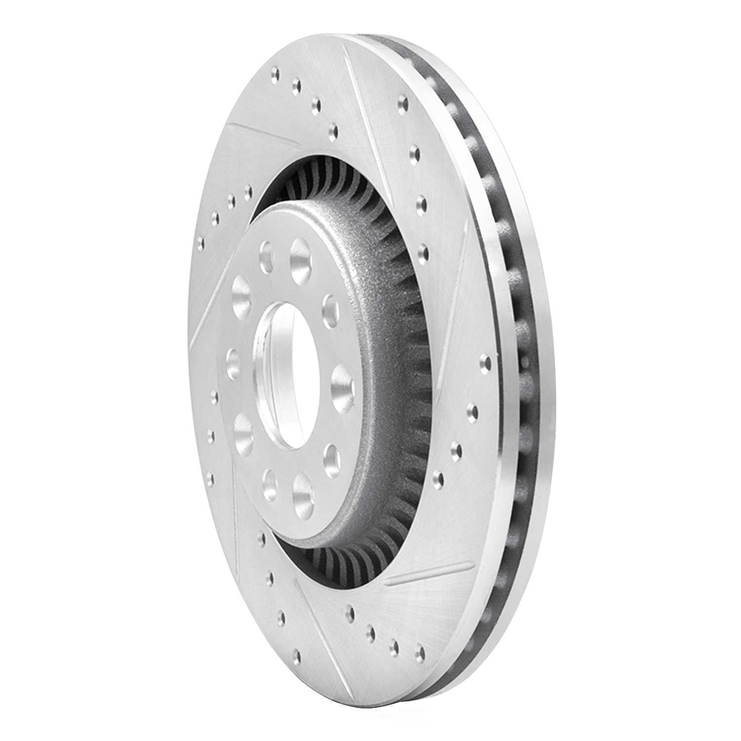 Dynamic Friction Company 631-54052R DFC Brake Rotor - Drilled And Slotted - Silver