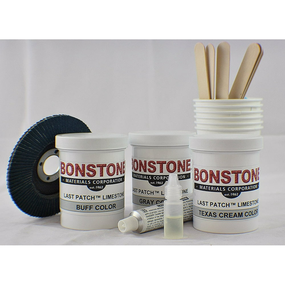 Last Patch Limestone Repair Kit Buff Color Repair Chips, Spalls, Broken