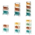 thumbnail image 3 of ziyahi Toy Storage Rack with Wheels Dormitory Sundries Box Finishing Multifunction Multi-layer Classification Organizer Kitchen 3-layers Simple Type, 3 of 9