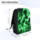 thumbnail image 4 of Disketp Green Tie Dye Mochila Unisex de Apertura Lateral Completa, Mochila para Laptop para Escuela, Trabajo y Viajes, 4 of 8