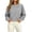 Gray, variant on Horkkom Sweatshirt for Women Long Sleeve Solid Color Crewneck Sweatshirt Casual Pullover Cropped Sweatshirts, S-2XL