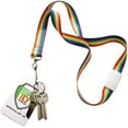 thumbnail image 3 of 100 Pack - Rainbow Lanyard with Breakaway for Badge Holder and Keys - Cute Neck Strap Keychain with Swivel J Hook for Name Tag, I’d Cards and More by Specialist ID, 3 of 6