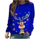 thumbnail image 2 of Puntoco Navidad moda mujer Casual manga larga impreso señoras sudaderas tops Puntoco Puntoco-6321, 2 of 8