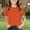 Orange, variant on Teylalorva Girls Short Sleeve T-Shirt, Fashion Pleated Soft Casual Crewneck Summer Kids Tees Blue Size 10