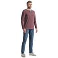 thumbnail image 5 of SPEEDRUN Men's Long Sleeve Henley Shirts Button Placket Leisure Casual Shirt Basic T-Shirt Stand-Up Collar Summer Henley Shirt Wine Red 2XL, 5 of 8