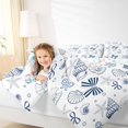 thumbnail image 4 of Manfei Cartoon Coquette Bowknot 7 Pieces Full Size Bedding Sets,Ocean Themed Shell Full Size Bed in a Bag,Colorful Stars Reversible, 4 of 7