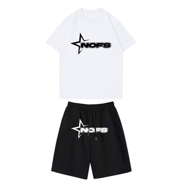 Playeras Básicas Algodon Hombre Conjunto De Dos Piezas De Camiseta Y Pantalones Cortos De Manga Corta Para Hombre Con Camisa Y Pantalón Corto