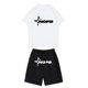 thumbnail image 1 of Playeras Básicas Algodon Hombre Conjunto De Dos Piezas De Camiseta Y Pantalones Cortos De Manga Corta Para Hombre Con Camisa Y Pantalón Corto, 1 of 3