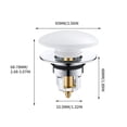 thumbnail image 3 of Copper Washbasin Leak Plug Washbasin Sink Water Dispenser Bounce Core Universal Odor Artifact Pool Leak Plug, 3 of 8