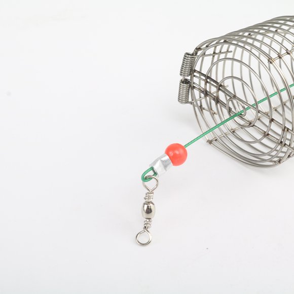 Sonducket Cebo de pesca Jaula Alimentación Alimentación Alimentador Conector Aparejos Herramienta Equipo M Pescar M