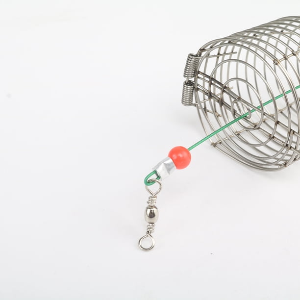 Greeniant Jaula de cebo de pesca, alimentador de acuario, soporte de captura, conector de plomo, lanzador de cebo, equipo de herramientas, 3 Type3 NO3