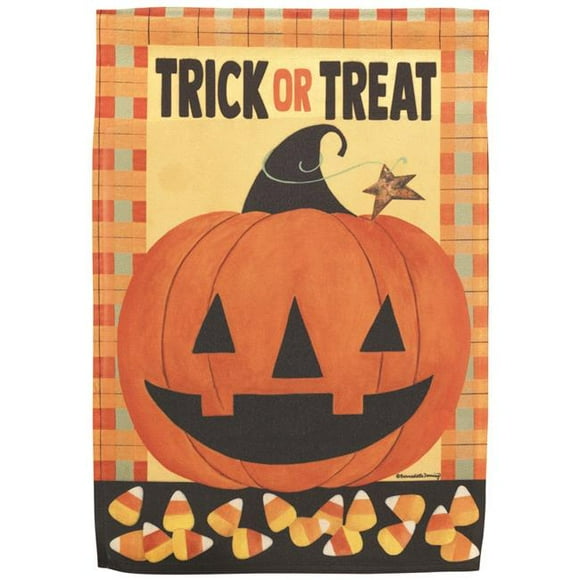 Magnolia Gardens M080123 13 x 18 in. Jack-O-Lantern Flag Print Garden Flag