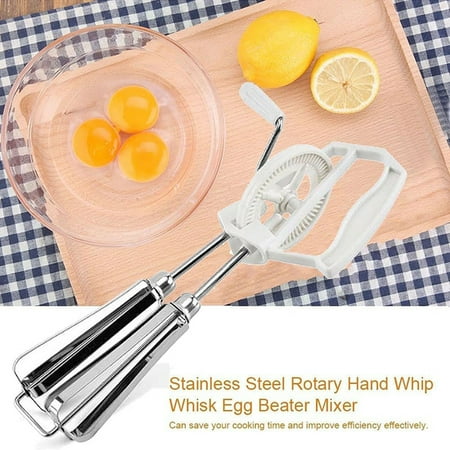 

Hand Egg Mixer Stainless Steel Hand Whip Whisk Egg Beater Mixer Egg Bbeater Hand Crank Cooking Tool Kitchen