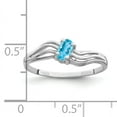 thumbnail image 2 of Primal Gold 14 Karat White Gold 5x3mm Oval Blue Topaz Ring, 2 of 4