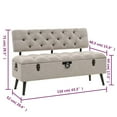 thumbnail image 3 of vidaXL Storage Bench Hall Bench with Backrest for Living Room Faux Leather, 3 of 18