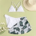 thumbnail image 2 of Kids Girls Cute Floral Bikini Bathing Suit with Beach Skirt 3 Piece Swimsuits for Big Girls 8-13 Years, 2 of 7