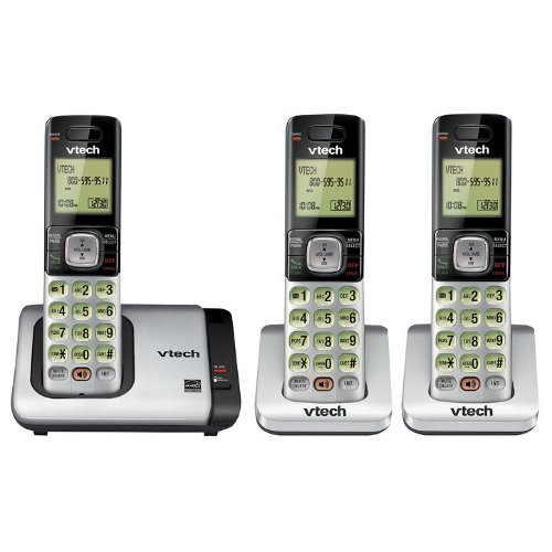 VTech CS6719-3 DECT 6.0 Cordless Phone with Voicemail Message Waiting