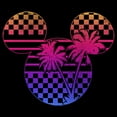 thumbnail image 2 of Boy's Mickey & Friends Mickey Mouse Neon Palm Trees Silhouette Pull Over Hoodie Black X Large, 2 of 4