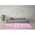 thumbnail image 3 of Ahgly Company Indoor Rectangle Solid Pink Modern Area Rugs, 2' x 4', 3 of 4