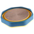 thumbnail image 4 of lionlar Chats Griffoir Pad Ronde Activité Jouets Grind Griffes Conseil Intérieur Ondulé Papier Bleu, 4 of 9